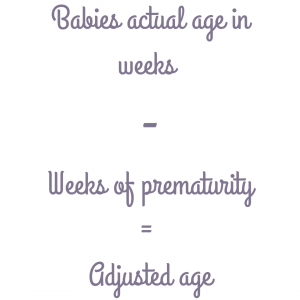 How to determine adjusted age of your baby.